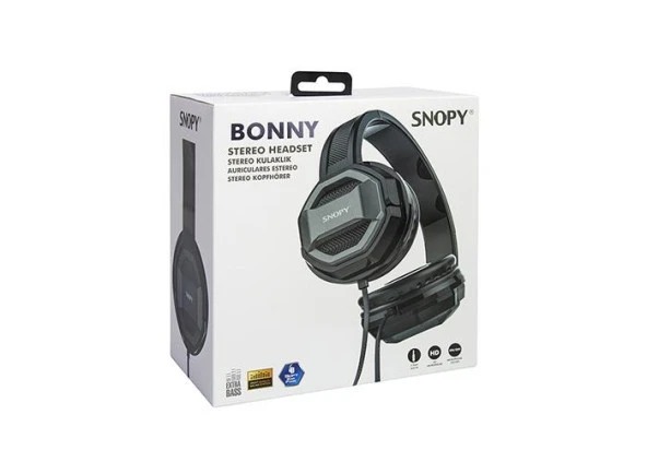 Snopy Sn-101 Bonny Gri Pc&Telefon Mikrofonlu Kulaklık