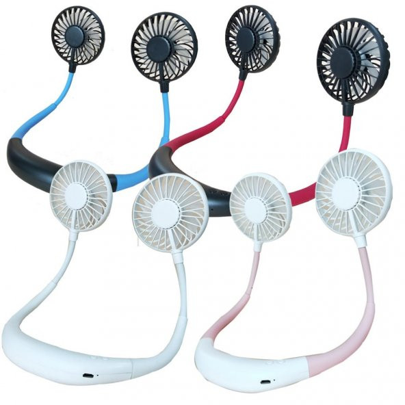 Boyun Askılı Kablosuz Şarjlı Taşınabilir Mini Fan Vantilatör - 8