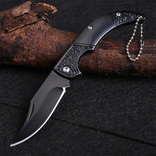 Valkyrie Vintage Katlanabilir Outdoor Kamp Çakısı Siyah - 4