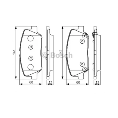 Hyundai İ20 1.4 1.6  0986495337 ÖN FREN BALATASI BOSCH
