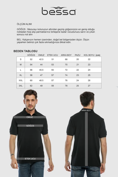 Erkek Mint Regular Fit Cepsiz Pamuklu Polo Yaka Düz Tişört - 3