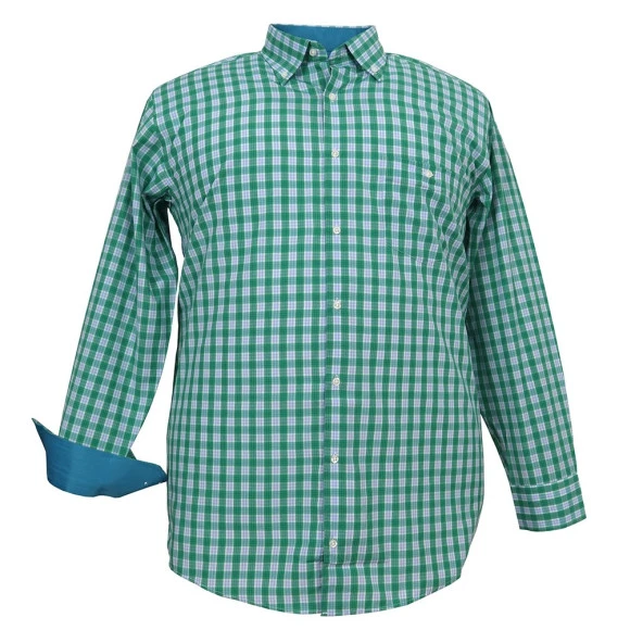 Büyük Beden BATTAL BOY Erkek Gömlek Bettino Yeşil