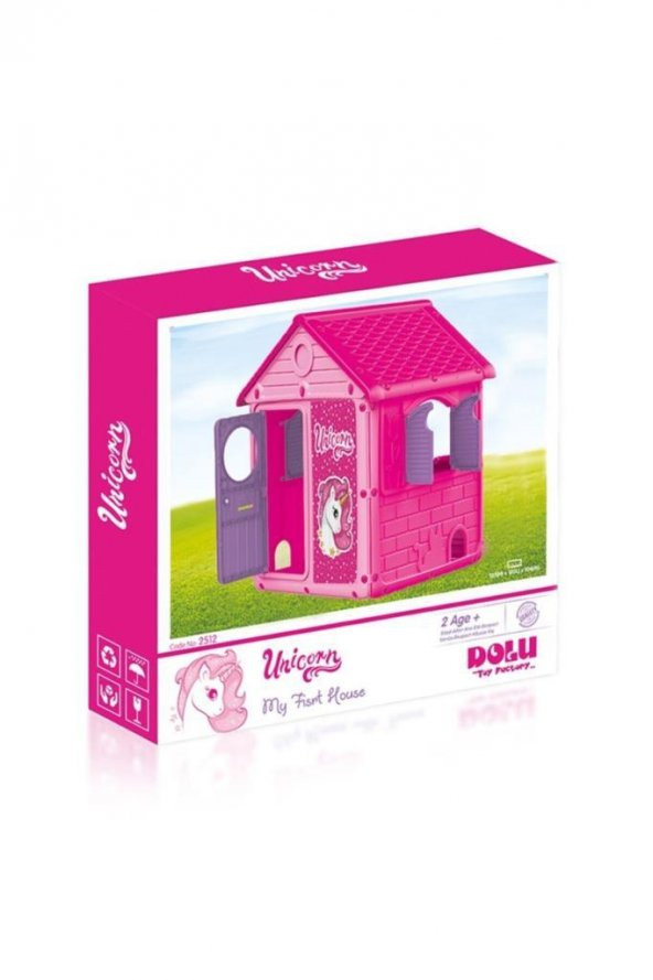 Dolu Oyuncak Bebeğimin Evi İç Dış Mekan Unicorn Eğitici Oyuncak İlk Aktivite Oyun Evim - 3