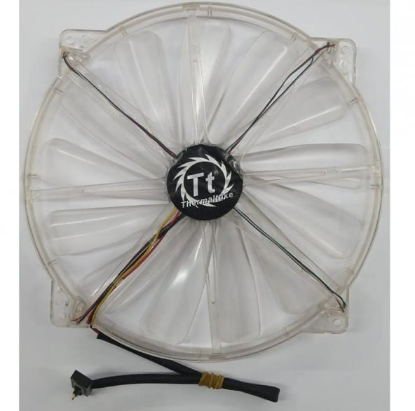 Thermaltake 165x165x20 mm 12 Volt 3 Pin Şeffaf Fan