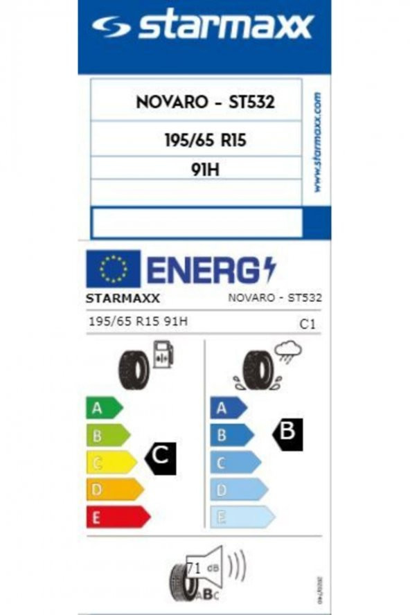195/65 R15 91H STARMAXX Novaro St532 Yaz Lastiği 2025 Üretim - 2