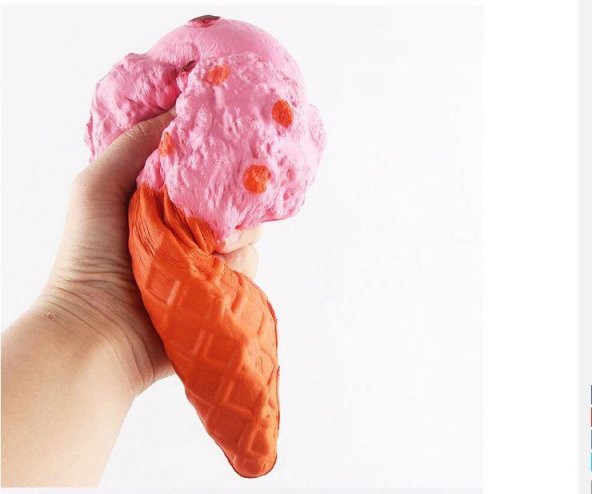 Külah Jumbo DondurmaYavaş Yükselen Squishy Sukuşi Telefon Askısı Anahtarlık  Çanta Süsü - 2