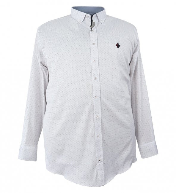 Büyük Beden BATTAL BOY Pamuklu Mevsimlik Gömlek Uzun Kol