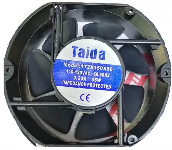 172x150x50 mm 110-120 Volt 0.23 Amper Metal Oval Fan