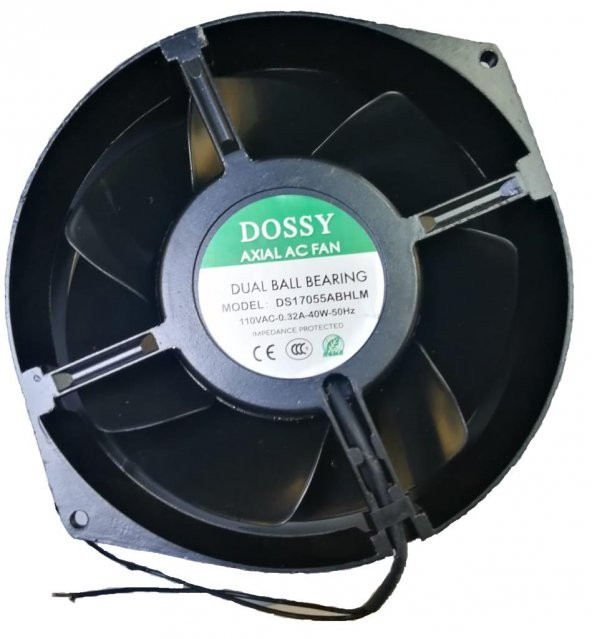 Dossy DS17055ABHLM Çift Bilyalı 110 Volt 0.32 Amper Metal Oval Fan