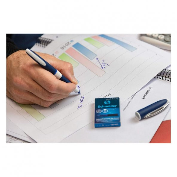 Mavi One Change Pilot Kalem Yedeği 5 Li 1 Paket Schneider One Change Mavi Yedek - 3