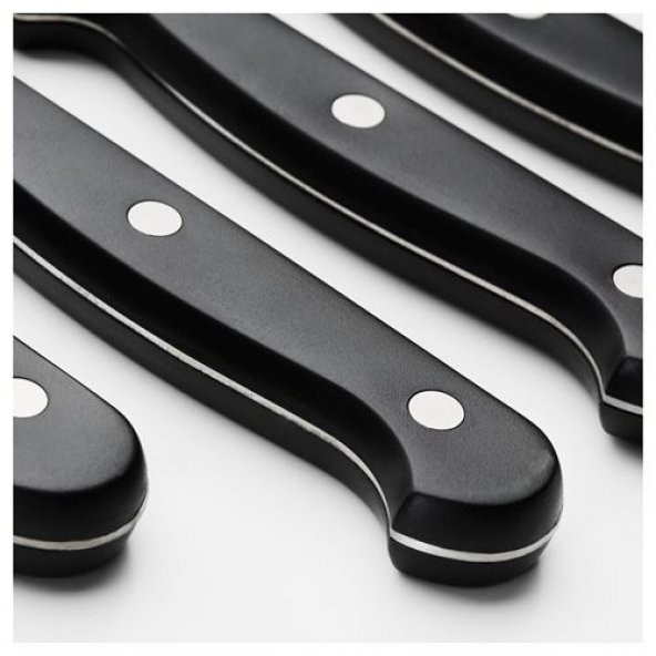 4 Adet Bıçak Seti IKEA Çok Amaçlı MeridyenDukkan 22 Cm Siyah-Paslanmaz Çelik 4 Lü Set - 2