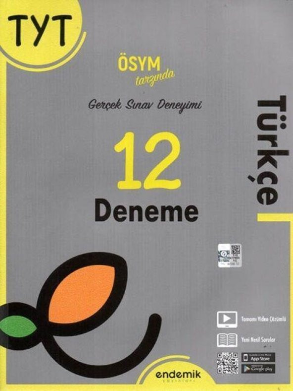 TYT Türkçe 12 li Deneme Sınavı Endemik Yayınları