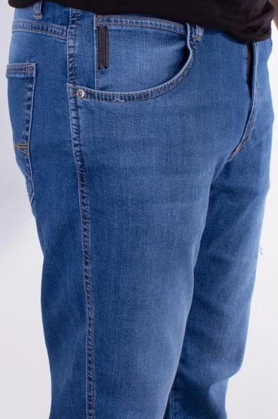 Twister Vegas 132-250 Mavi Yüksek Bel Rahat Paça Erkek Jeans Pantolon - 3