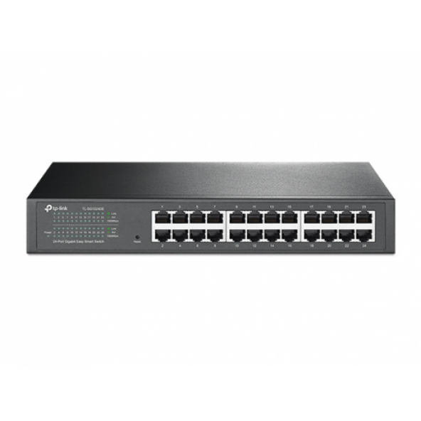 TP-LINK TL-SG1024DE, 24 Port, GigaBit, Metal Kasa, Easy Smart, Yönetilebilir, Rackmount Switch