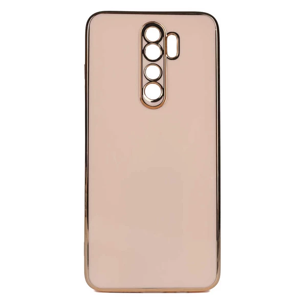 Gpack Xiaomi Redmi Note 8 Pro Kılıf Bark Parlak Silikon Renkli Kenarları Rose - 5