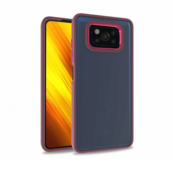 Gpack Xiaomi Poco x3 Pro Kılıf Flora Sert Silikon Arkası Cam Şeffaf