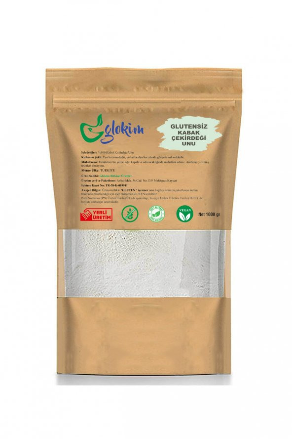 GLOKİM KABAK ÇEKİRDEĞİ UNU - 1000 GR