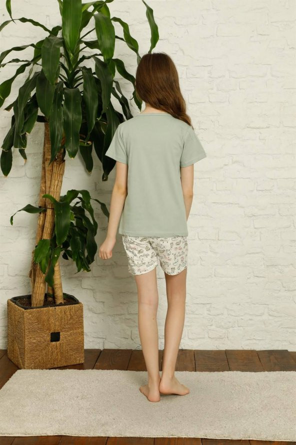Moda Twins Çocuk Pamuk Şortlu Pijama Takımı 4629 - 3