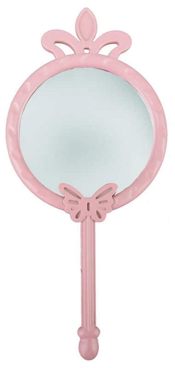 AYNA KELEBEK VE TAÇLI PEMBE 1 ADET ürün görseli 1