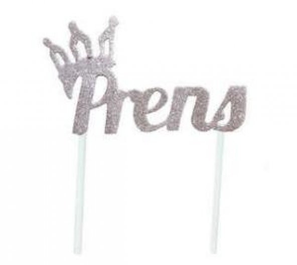 PASTA SÜSÜ  PRENS GÜMÜŞ 1 ADET ürün görseli