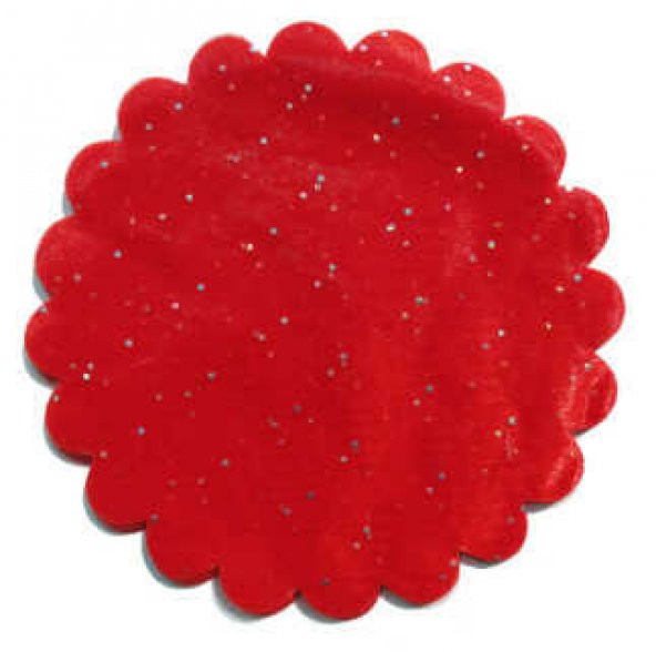 ORGANZE TÜL TAŞLI KIRMIZI 26 CM 100 ADET ürün görseli 1