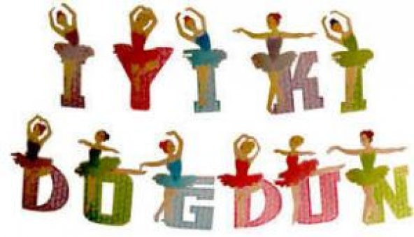 ORTA SÜS İYİKİ DOĞDUN BALERİNLİ 1 ADET ürün görseli