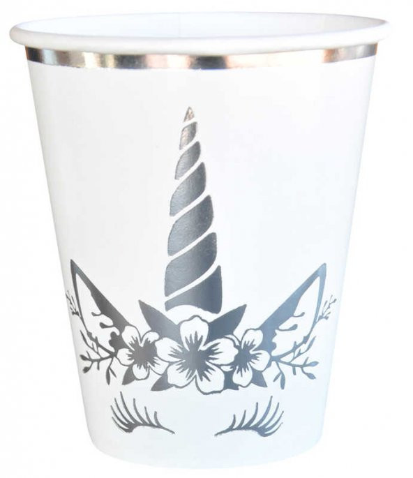 UNICORN BARDAK VARAKLI GÜMÜŞ 6 ADET ürün görseli 1