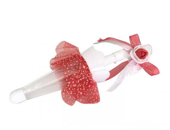 KINA SÜSLÜ ŞEMSİYE KUTU KIRMIZI 20 ADET - Resim 2