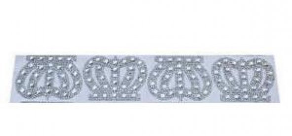 TAÇ KÜÇÜK ÜTÜ İLE YAPIŞAN 6x4.6cm (HOT-FIX) 4 ADET - 2