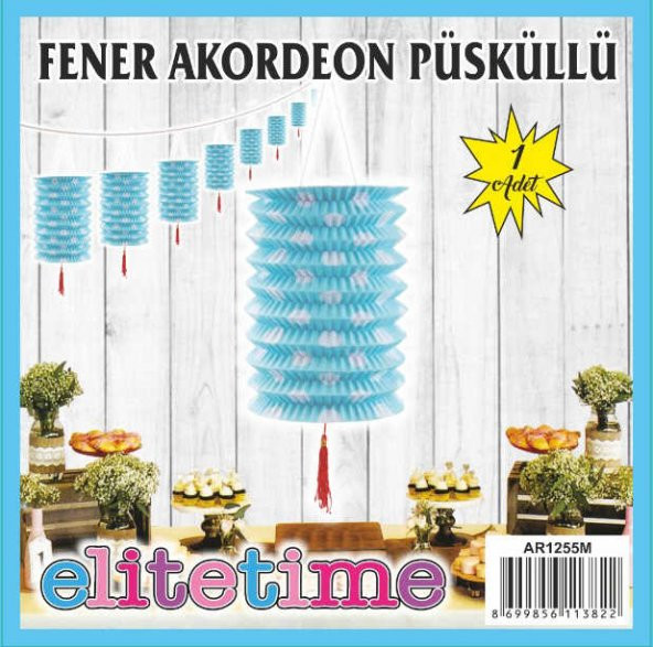 FENER AKORDİYON PÜSKÜLLÜ MAVİ 1 ADET ürün görseli 1
