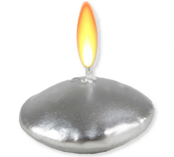 MUM TEALIGHT YÜZEN MUM GÜMÜŞ 20 ADET - 2