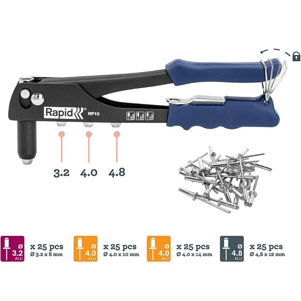 Rapid RP10KIT Perçin Aleti - 3