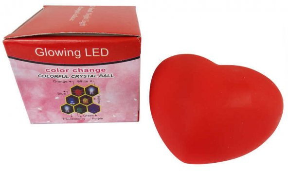 IŞIKLI LED KALP KIRMIZI 1 ADET - Resim 3