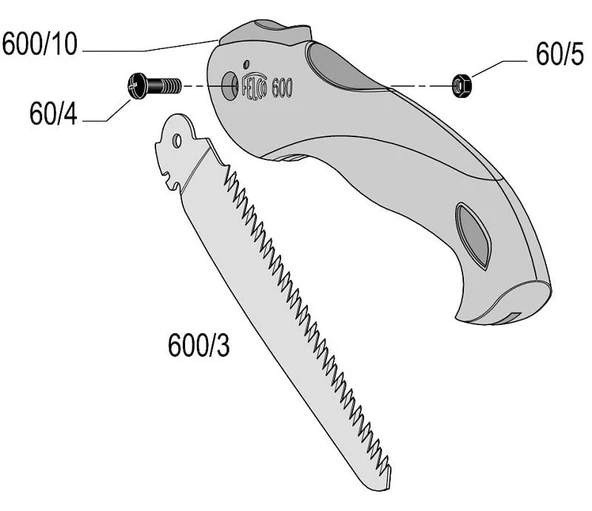 Felco 600 Budama Testeresi Katlanır 16cm - 2