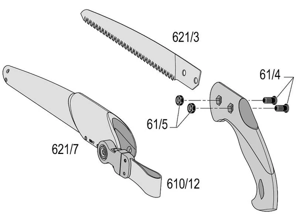 Felco 621 Budama Testeresi Kılıflı 24cm - 2