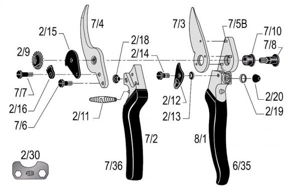 Felco 8 Budama Makası 21cm Sağ By-Pass - 2