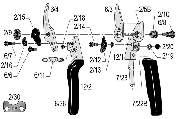 Felco 12 Budama Makası 20cm Sağ By-Pass - 2