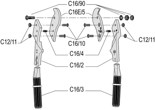 Felco C16E Çelik Halat Makası 59cm - 2