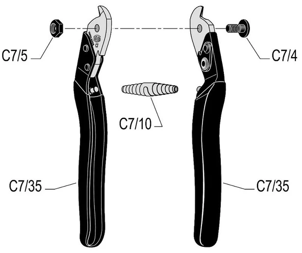 Felco C7 Çelik Halat Makası 19cm - Resim 2