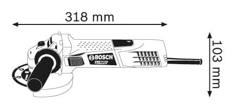 Bosch Professional GWS 7-115 Avuç Taşlama Makinesi - 2