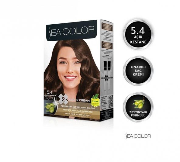 Sea Color 2li Krem Saç Boyası  5.4 Açık Kestane