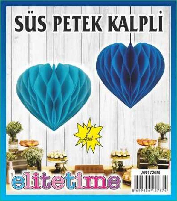 SÜS PONPON KALPLİ MAVİ 2Lİ SET 1 PAKET - 1