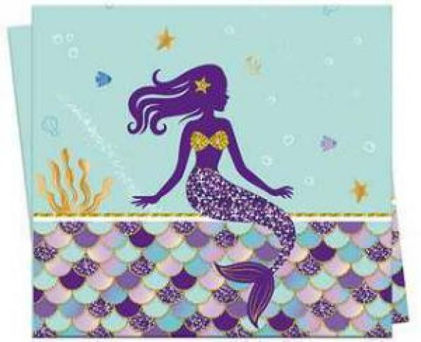 MASA ÖRTÜSÜ DENİZKIZI PIRILTILI 120X180 CM 1 ADET ürün görseli