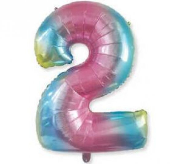 FOLYO BALON RAKAM 2 40 İNC RENGARENK 1 ADET