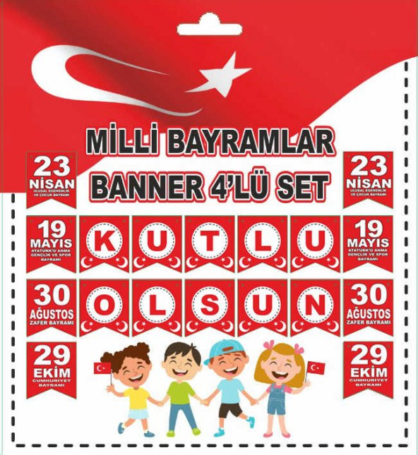 FLAMA BAYRAK MİLLİ BAYRAMLAR SETİ SET 1 ADET