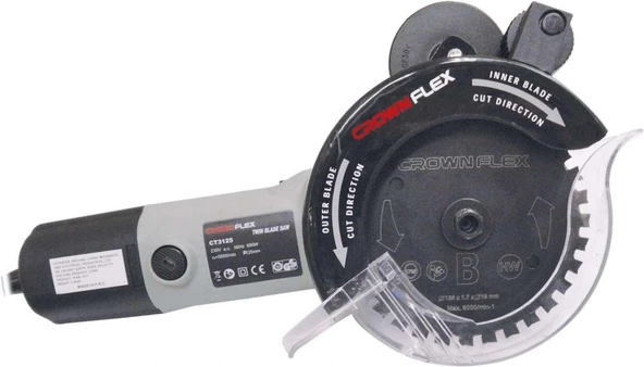 Crownflex Ct3125 Çift Bıçaklı Kesici 650W 125Mm
