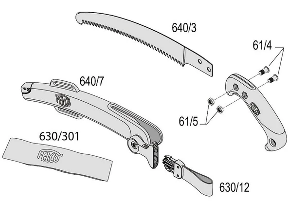 Felco 640 Budama Testeresi Kavisli 27cm - 2