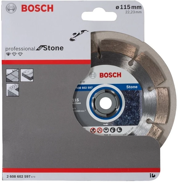 Bosch Stone Beton ve Taş Kesme Diski Elmas 115mm - 2