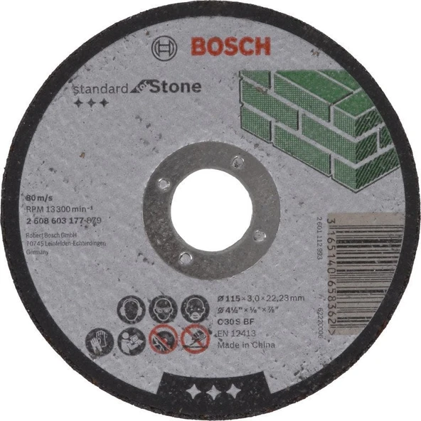 Bosch Standart Kesme Diski 115x3mm Taş
