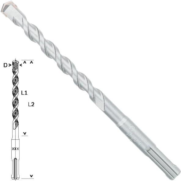 Bosch SDS-Plus-1 Matkap Uç 10x100x160mm Taş Beton